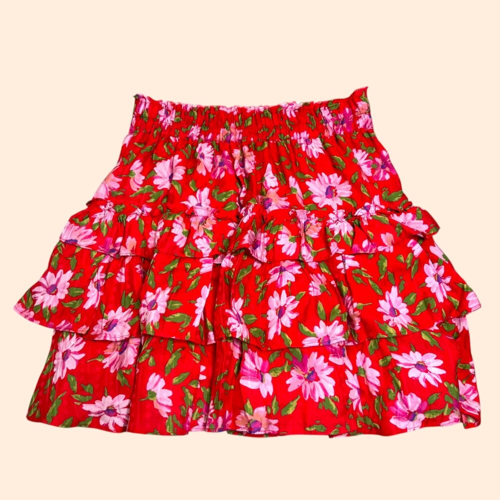 Loveshackfancy Corbett Floral Mini Skirt View 2
